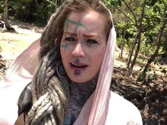 Lily Lu - Tattooed Bitch Beach Anal Fuck & Toys