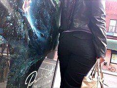 お尻, 黒人, バス, 黒人, デブ, のぞき