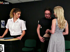 Office CFNM sluts giving BJ to employees