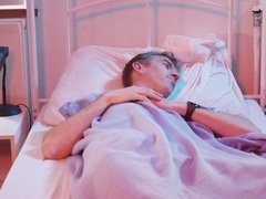 アジア人, デカチン, 茶髪の, 医者, バック, 自然山雀, 馬乗り, ユニフォーム