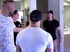 Grote lul, Bruinharig, Universiteit, Diep in de keel, Hd, Monster, Spier, Tiener