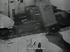 Leie, Freundin, Behaart, Hardcore, Im freien, Vintage