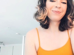 Big Tits Tranny Strokes her Big Cock