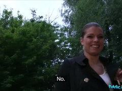 Public Agent - Shy Darkhaired Babe Beauty Can't Turn Down A Good Public Copulate 1