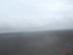 Amateur, Plage, Exhib, Petite amie, Masturbation, De plein air, Maigrichonne, Nénés