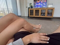 Things heat up at the beast games with my brother's girlfriend in a wild session