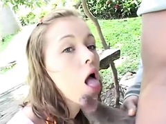 デカチン, 黒人, フェラチオ, 黒人, ラティーナ, オナニー, アウトドア, オマンコ