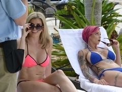 Stellung 69, Blasen, Doppelpenetration, Fingern, Milf, Im freien, Tätowierung, Flotter dreier