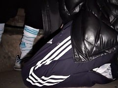 Dick sucking ass fucked in basement after duet oral sex