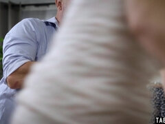 デカパイ, ブロンド, 巨乳な, バック, 女 人男 人, ハードコア, 小柄, ガリガリ