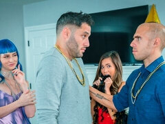 お尻, フェラチオ, バック, 女 人男 人, 手コキする, オージー, ティーン, オッパイの