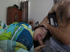 Amateur, Asiático, Pareja, Polla, Orgasmo, Flaco, Chupando, Tatuaje