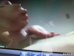 Enthousiasteling, Blond, Pijpbeurt, Sperma shot, Lul, Handbeurt, Natuurlijke tieten
