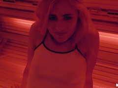 Leie, Amerikanisch, Arsch, Blondine, Blasen, Sporthalle, Geld, Realität