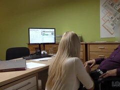 面接, 美女, ブロンド, お金, オフィス, 生徒, ティーン