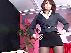 Asiatisch, Japanische massage, Lingerie, Strumpfhose, Erotischer film, Solo, Strümpfe
