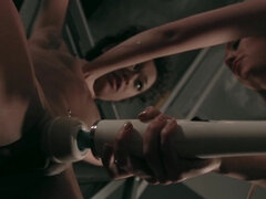 Skin Diamond and Lyra Law licking each other with vigorous energy