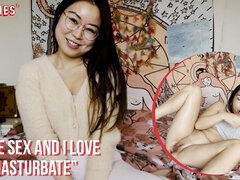 Leie, Asiatisch, Braunhaarige, Dildo, Frau, Deutsch, Hardcore, Masturbation