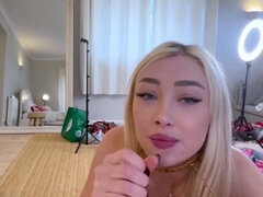 Leie, Arsch, Blondine, Blasen, Hundestellung, Hardcore, Pov