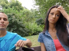 Cocu, Tchèque, Européenne, De plein air, Pov, Public, Chatte, Réalité