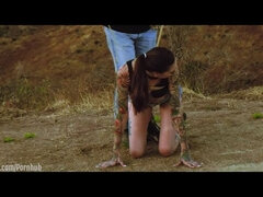 Bondage, Brunette brune, Domination, Fétiche, Hd, Humiliation, De plein air, Attachée