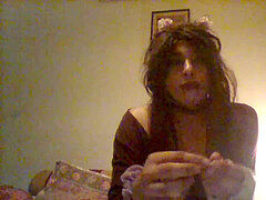 Masturbatie, Shemale, Alleen, Tieten likken, Speelgoed