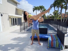 Petite Asian Evie Ling's Muff Gets Stretched Out JMac