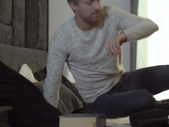 Минет, Брюнетки, Европейки, Сперма на лице, Белье, Соски, Софткор, Втроем