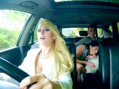 Blowjob, Car, Clothed, Stepmom
