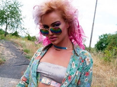 お尻, 美人, 黒人, フェラチオ, ダブル開発, 手コキする, 剃毛, 三人