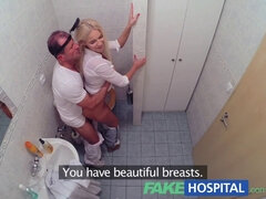 Karol Lilien's huge boobs bounce as she gets a hot creampie from the doctor