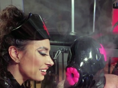 TANGENTOD Nurse Dominates Hooded Latex Sub