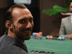 Biseksueel, Pijpbeurt, Gebondenheid, Man die toekijkt, Diep in de keel, Handbeurt, Zoenen, Roodharige vrouw