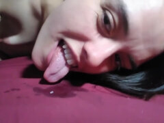 Oops I Peed! Pawg Pink Tries To Fart But Cant! Accidentally Pees Bed Licks Piss Puddle Yum!