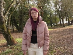美女, フェラチオ, ディルド, オーガズム, 小柄, 赤毛, ガリガリ, ティーン