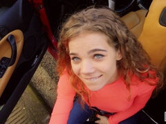 Pijpbeurt, Hondjeshouding, Vriendin, Handbeurt, Buiten, Gezichtspunt, Geschoren, Tiener