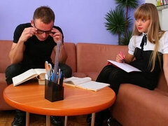 お尻, デカ尻, デカチン, ブロンド, フェラチオ, ロシア人, ガリガリ, ティーン