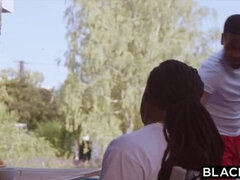 Hot Blonde Cherry Kiss Takes Double BBC DP in Intense Threesome