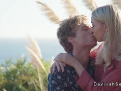 Playa, Rubia, Mamada, Polla, Hd, Al aire libre, Público, Chupando