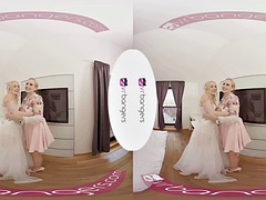 Dreidimensional, Blondine, Braut, Hardcore, Milf, Pov, Flotter dreier, Hochzeit
