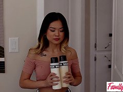 Lulu Chu & Lauren Phillips teach step-siblings how to handle a workout-induced fight