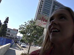 美女, デカチン, 異人種間, フェラする