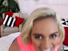 Athena Palomino has an hourglass figure, a million dollar smile, big tits, a PHAT ass and a bright-pink shaved slit.