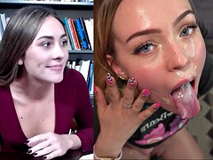 Grosse bite, Blonde, Sucer une bite, Compilation, Doigter, Masturbation, Public, Adolescente