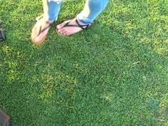 Playa, Corrida, Masturbacion con pies, Novia, Latina, Bragas, Pov, Coño