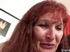 Old pussy, hairy grandma, red-haired