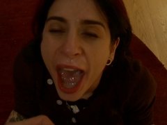 Pijpbeurt, Stel, Sperma shot, Eten, Hardcore, Natuurlijke tieten, Klein, Gezichtspunt