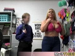 Busty MILF Karen Fisher gets her juicy pussy pounded by mall cop Alex Jett in hot shoplifting reality scene