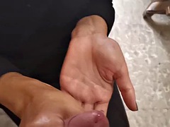 Leie, Paar, Spermaladung, Handjob, Milf, Spanisch