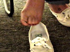 Candid College Library Cute Feet & Toes